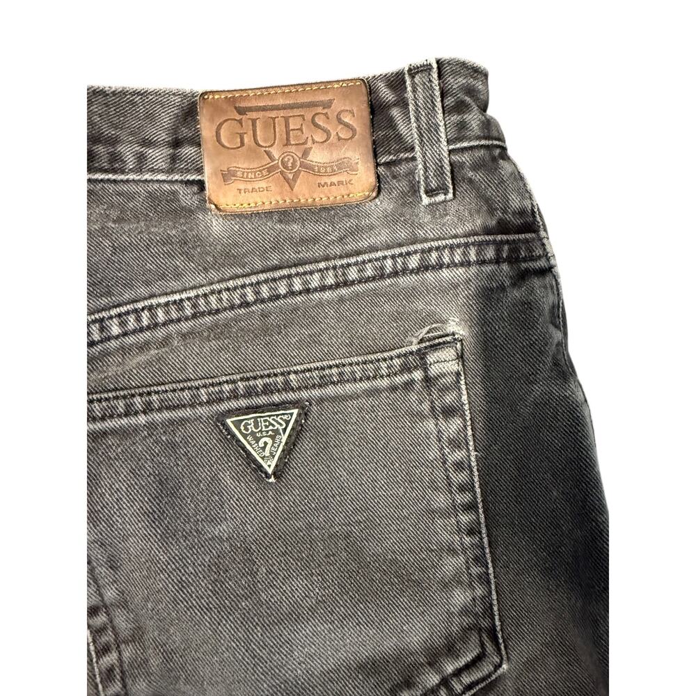 Vintage Guess Pascal Jeans Mens W36xL30 Black Loose Fit Tapered Cotton Denim 90s - Picture 9 of 16